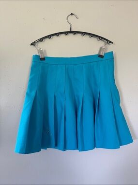 Le Coq Sportif Teal Pleated Skater Skirt 10